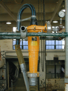Pilot plant cyclone for continuous testing