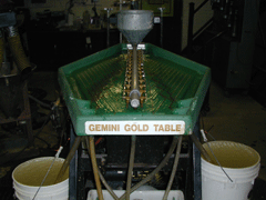 Gemini table for separation of minerals by gravity
